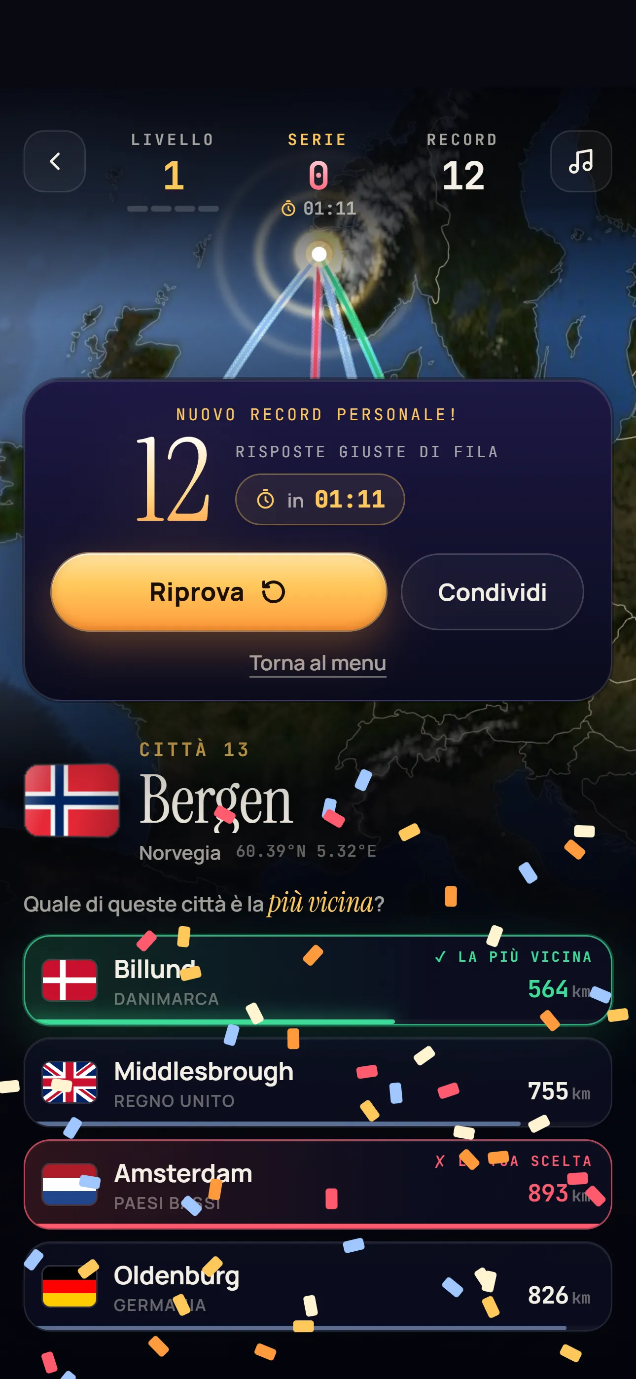 Orbis: Fine della serie: il nuovo record, il tempo e la risposta giusta.