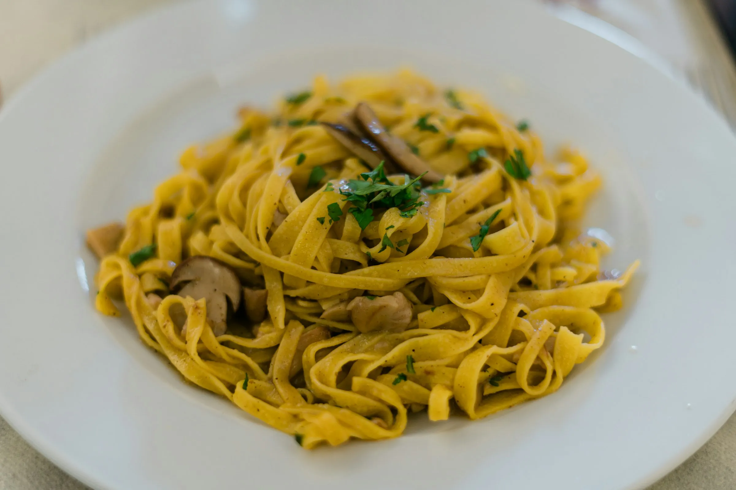 Un piatto di tagliatelle fatte in casa